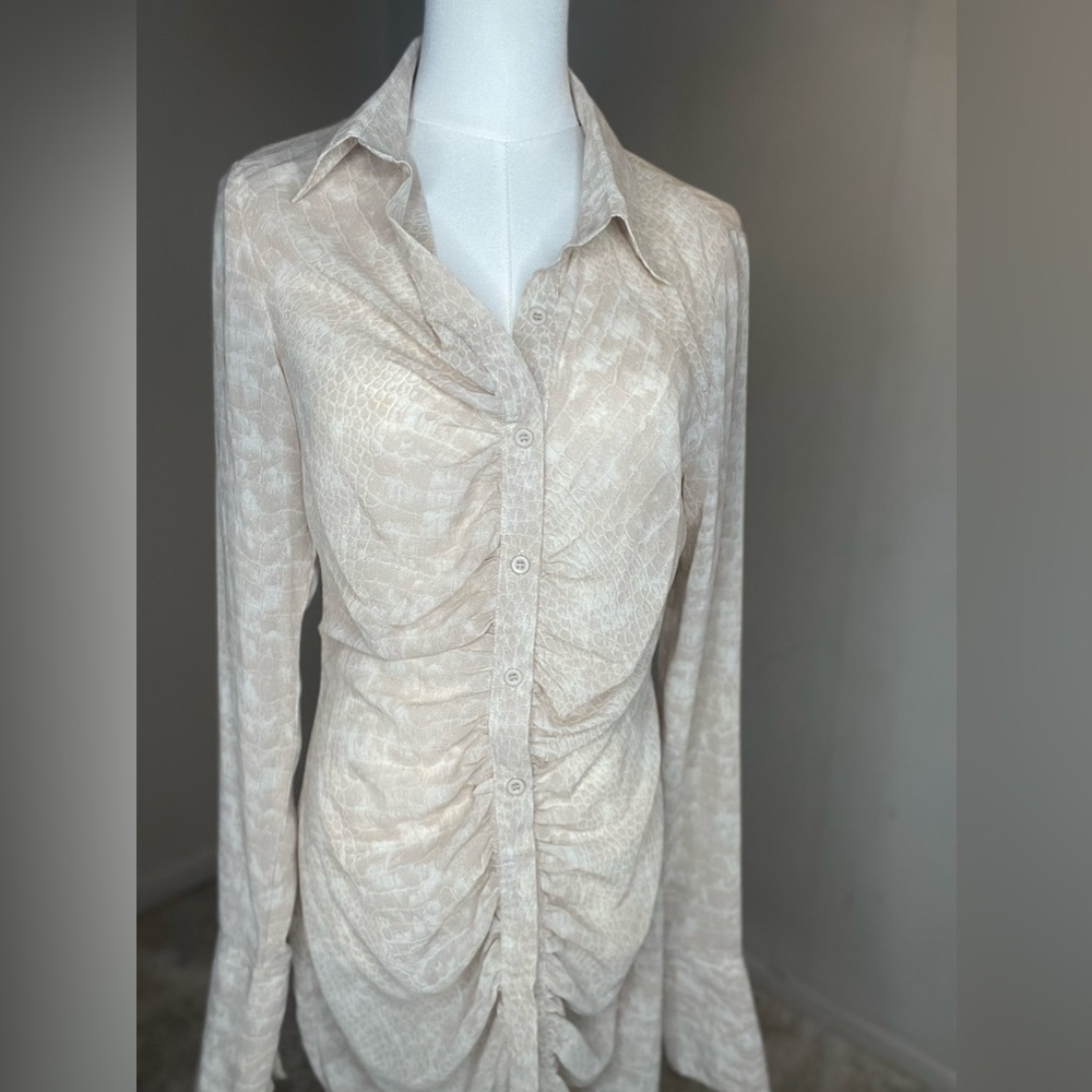 Sheer Tan Dress
